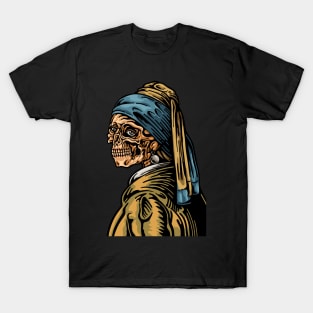 Skull With A Pearl Earring T-Shirt